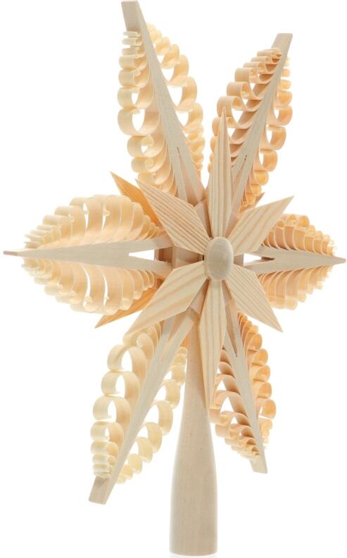 Christbaumspitze - Spanstern und in der Mitte mit Kiefernstern - Ansicht Rechts - ist der I Punkt