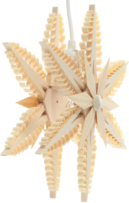 Spanstern doppelt el. Beleuchtet Mitte Kieferstern - Ansicht Rechts - Ein Handwerkliches