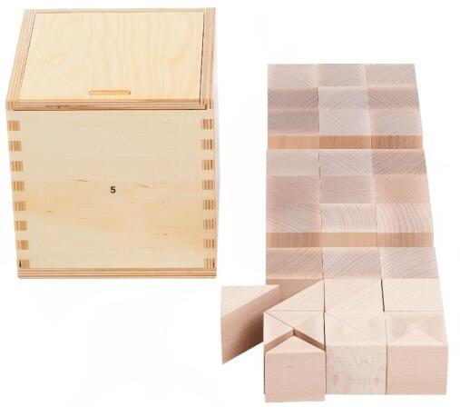 Holzspielzeug Fröbelgaben 5 für Kinderkrippe LxBxH 180x180x183mm