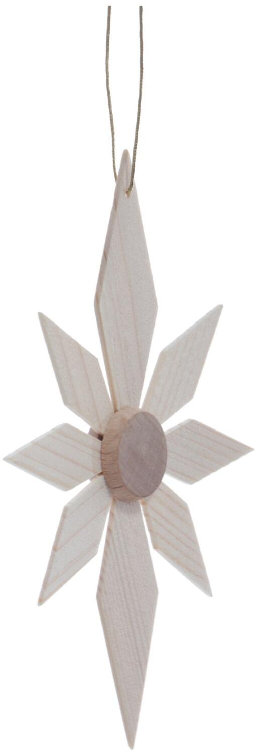Christbaumschmuck - Holzstern mit 6 kleinen & 2 großen Segmenten - Ansicht Rechts - Damit kommt