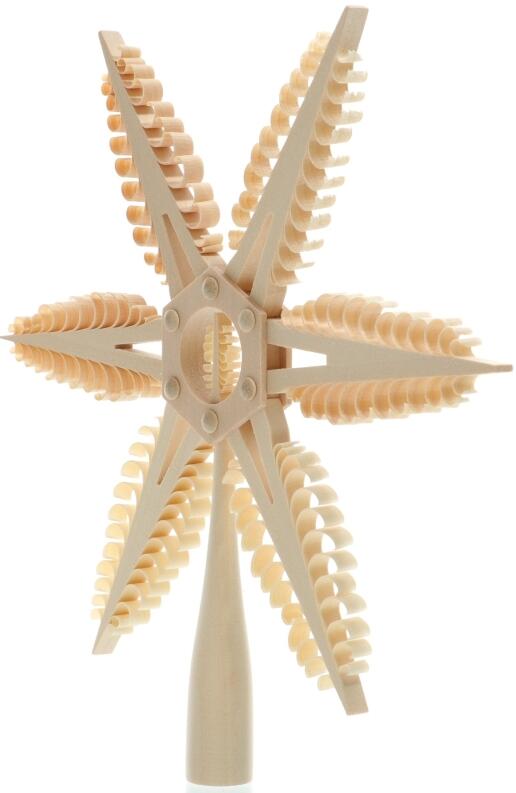 Christbaumspitze - Spanstern und in der Mitte ein gestochenes Bäumchen - Ansicht Links- setzt den