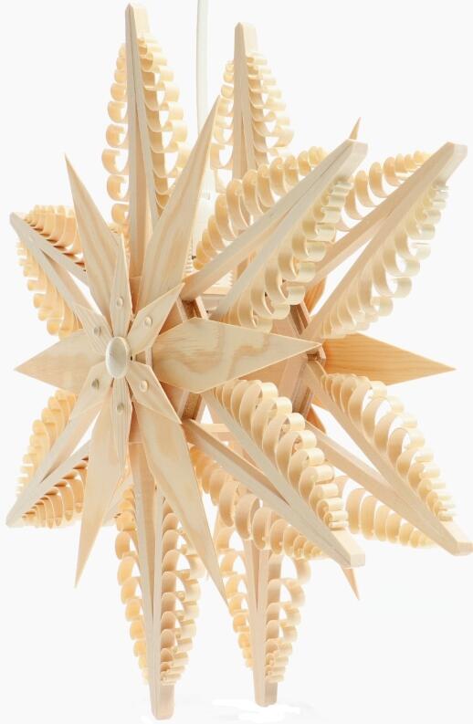 Spanstern doppelt el. Beleuchtet - Mittig sind 2 Sterne - Ansicht Links - Eine absolute