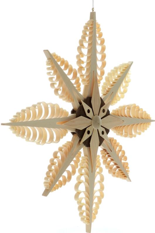 Spanstern 8 eckig Mitte mit Stern und dunklem Furnier - Ansicht Rechts - Ein echtes Meisterwerk