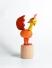 Wackelfigur – Farbenfrohes Holzspielzeug Hahn rot – Höhe ca. 8 cm