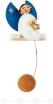 Spielzeug Schaukelfigur Engel mit Glocke Höhe ca 10 cm