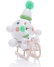 Räucherfigur Räucherschneeball Grün mit Mini Schneeball auf Schlitten von ERZIH Ingo Heidenreich aus