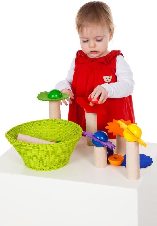 Holzspielzeug - Blüten-Balancierspiel - LxBxH 265x190x55mm