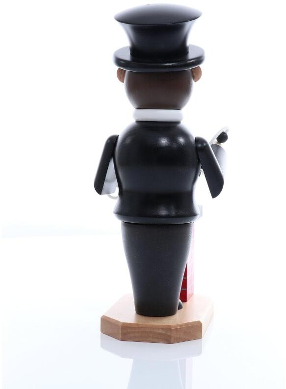 Räuchermann – Schornsteinfeger – Handgefertigt mit Zylinder, Besen und Schornstein – Höhe ca. 30 cm