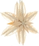 Spanstern doppelt el. Beleuchtet Mitte Kieferstern - Ansicht Vorne - Hergestellt im Erzgebirge