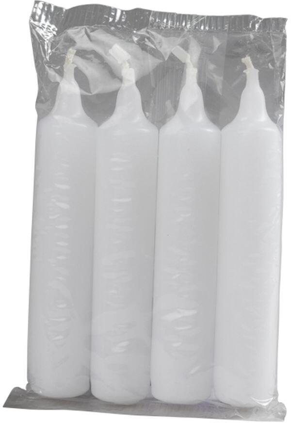 Adventskerzen &ndash; elegante wei&szlig;e Stabkerzen f&uuml;r Kr&auml;nze und Gestecke &ndash; Hx&oslash; 10,5 x 2,3 cm