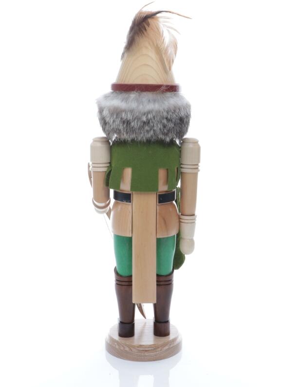 Weihnachtsfigur - Nußknacker Robin Hood mit Pfeil & Bogen - Ansicht Hinten - gehört auf jeden