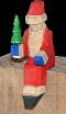 Weihnachtsmann Kantenhocker mini geschnitzt bunt 6cm