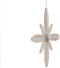 Christbaumschmuck Spanstern mit 8 Spanbäumen natur aus Holz, filigrane Sternform in Seitenansicht