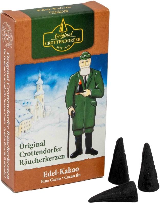 Räucherkerzen – 24 edle Räucherkegel mit warmem Kakaoduft – Größe 2cm