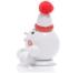 Räucherfigur - Räucherschneeball mit roter Bommelmütze - Ansicht Links - Für normale Räucherkerzen