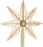 Christbaumschmuck - Christbaumspitze Spanstern mit 7 Bäumchen - Ansicht Links - Hergestellt im