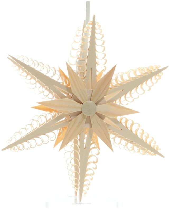 Spanstern doppelt el. Beleuchtet Mitte Kieferstern - Ansicht Hinten - wurde mit Hand gestochen