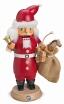 Nußknacker und Räuchermann Weihnachtsmann mit Glocke und Geschenkesack (BxH):14x27cm
