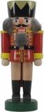 Nussknacker – König rot mit goldener Krone & Zepter – Höhe ca. 19 cm