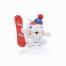 Räucherfigur - Räucherschneeball mit roten Snowboard und Mütze - Ansicht Vorne - Räucherfigur als Schneeball