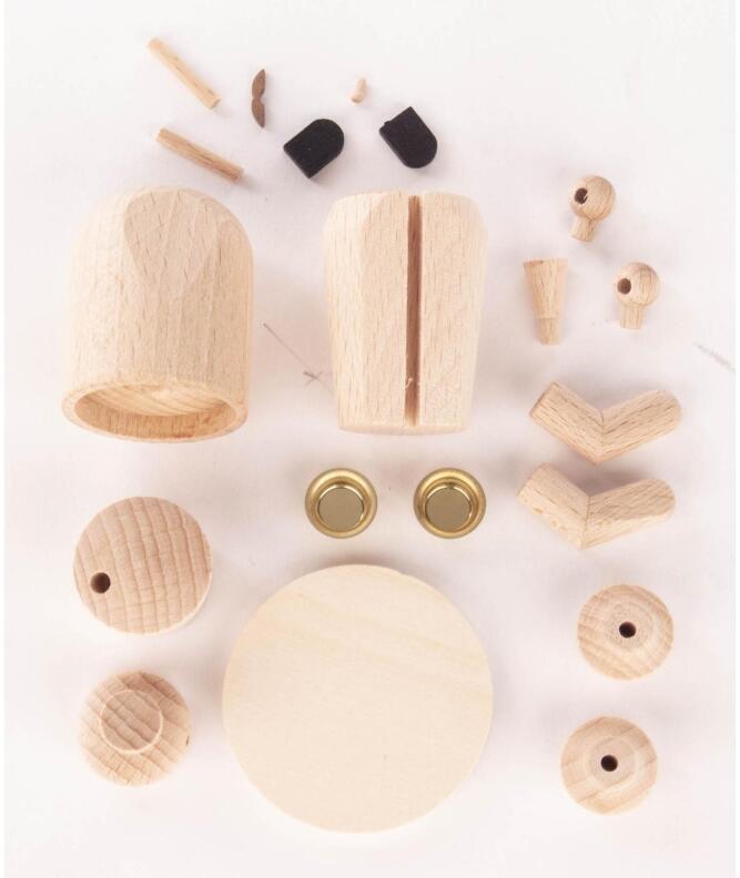 Bastelsatz Bergmann Höhe 13 cm aus Holz mit einzelnen Figurenteilen von Großhandel Dregeno,
