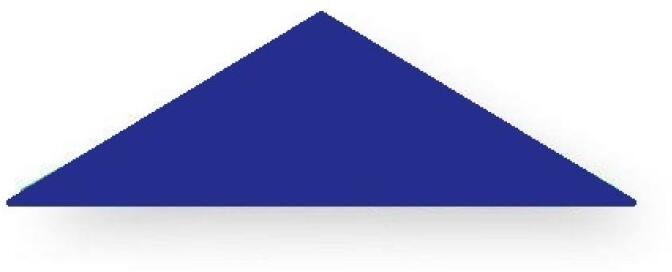 Holzspielzeug Legematerial Stumpfw. gleichschenkliges Dreieck Blau 24 Stück LxB 50x25mm