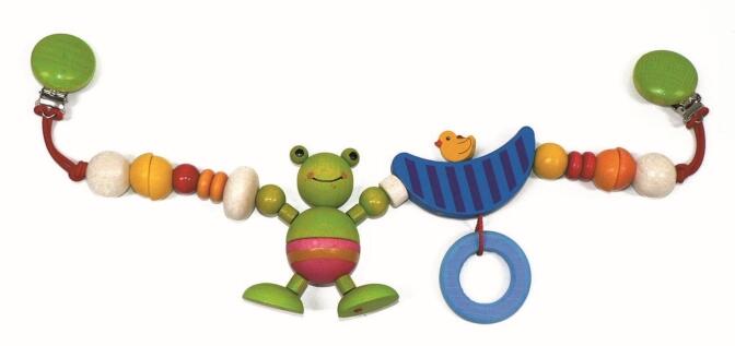 Babyspielzeug Kinderwagenkette Frosch mit Ente BxLxH 520x40x100mm