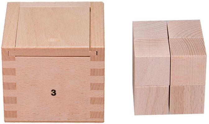 Holzspielzeug Gabe 3 Fröbelspiel 8 Würfel (25 x 25 x 25 mm) LxBxH 72x72x66mm