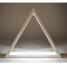 Schwibbogen Beleuchtetes Dreieck weiß mit LED Band 12V/Trafo 100-240V BxHxT 40x35x6cm