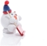 Räucherfigur - Räucherschneeball Weiß mit Schneeschieber und Bommelmütze - Ansicht Rechts - Schnee Schaufeln gehört im Winter dazu