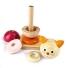 Stapelspiel – buntes Kätzchen mit farbigen Holzteilen – BxHxT 6 x 14 x 6 cm