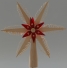 Christbaumspitze Spanstern el. Beleuchtet Mitte mit roten Holzstern - Ansicht beleuchtet - Erzeugt