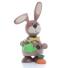 Osterfigur stehender Hase mit Gießkanne und Möhre aus Holz, detailreich bemalt von Kunsthandwerk