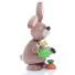 Osterfigur – Detailreich bemalter stehender Hase mit Gießkanne und Möhre – HxB ca. 12x5 cm -