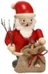 Räucherfigur Weihnachtsmann mit Geschenkesack bunt Höhe 20 cm