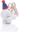 Räucherfigur - Räucherschneeball Weiß mit Schlitten und Bommelmütze - Ansicht Rechts - Die Räucherfigur gehört einfach zu Weihnachten