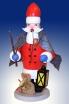 Räuchermann Weihnachtsmann mit Laterne Höhe 28cm