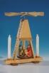 Wärmespiel Miniatur-Pyramide mit Christi Geburt für den Heizkörper oder Puppenkerzen(7mm x 40mm) Höhe ca 13,5 cm