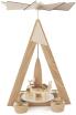 Tischpyramide Rehe- Natur für Kerzen BxHxT 20x29x20cm