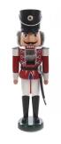 Nussknacker – majestätischer Husar mit Säbel, rot-weiß, detailreich verarbeitet – BxHxT = 19 x 60 x 