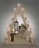 LED-Lichterspitze Rothenburg ob der Tauber aus Holz mit beleuchteter Stadtszene und 15