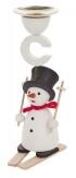 Kerzenhalter Schneemann auf Ski BxHxT 40x130x45mm