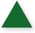 Holzspielzeug Legematerial Gleichseitiges Dreieck Grün 24 Stück LxB 25x25mm