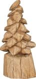 Dekobaum – rustikaler Tannenbaum aus massiver Eiche, naturbelassen und handgeformt – BxHxT = 15 x 45