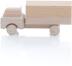 Holzspielzeug - Miniaturfahrzeug Lastenauto mit Planaufbau Natur - Ansicht Links - Nachhaltiges Spielzeug aus dem Erzgebirge