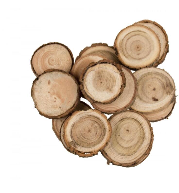 Bastelzubehör – rustikale Pinienscheiben, naturbelassen und vielseitig, Durchmesser 3-5 cm –