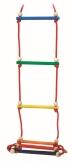 Schaukelspielzeug – farbenfrohe Strickleiter mit bunten Sprossen aus Holz – BxLxH 28 x 280 x 233 cm