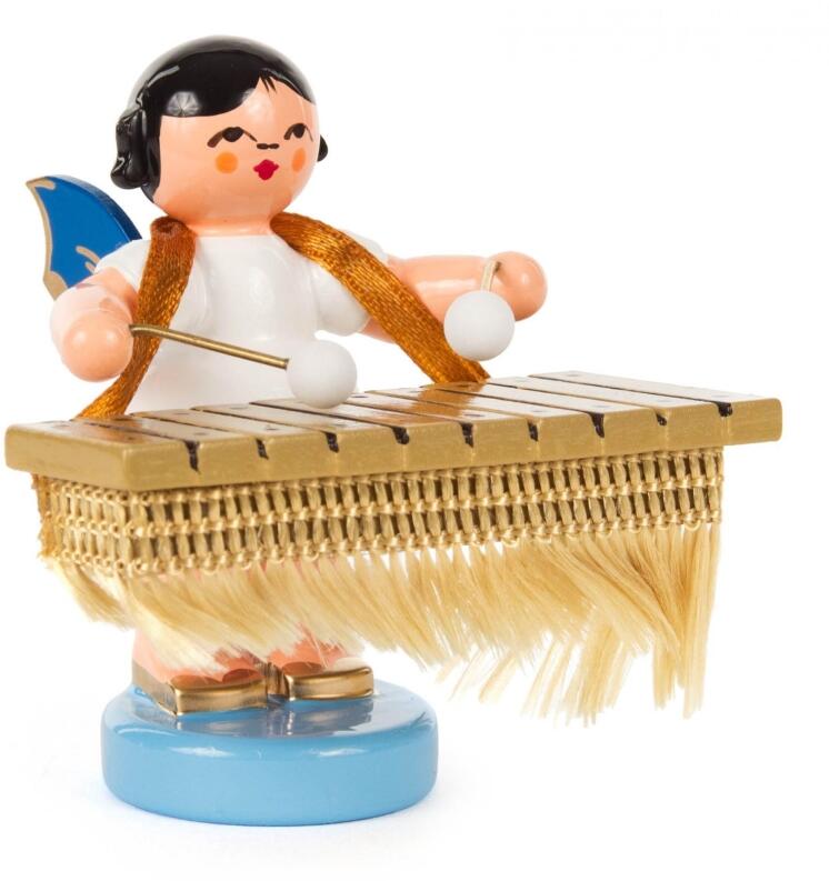 Engel mit Bassxylophon stehend H: 6cm