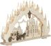 Lichterbogen 15 flg. Dresdner Frauenkirche aus Holz mit Kutsche und Stadtsilhouette von Weigla