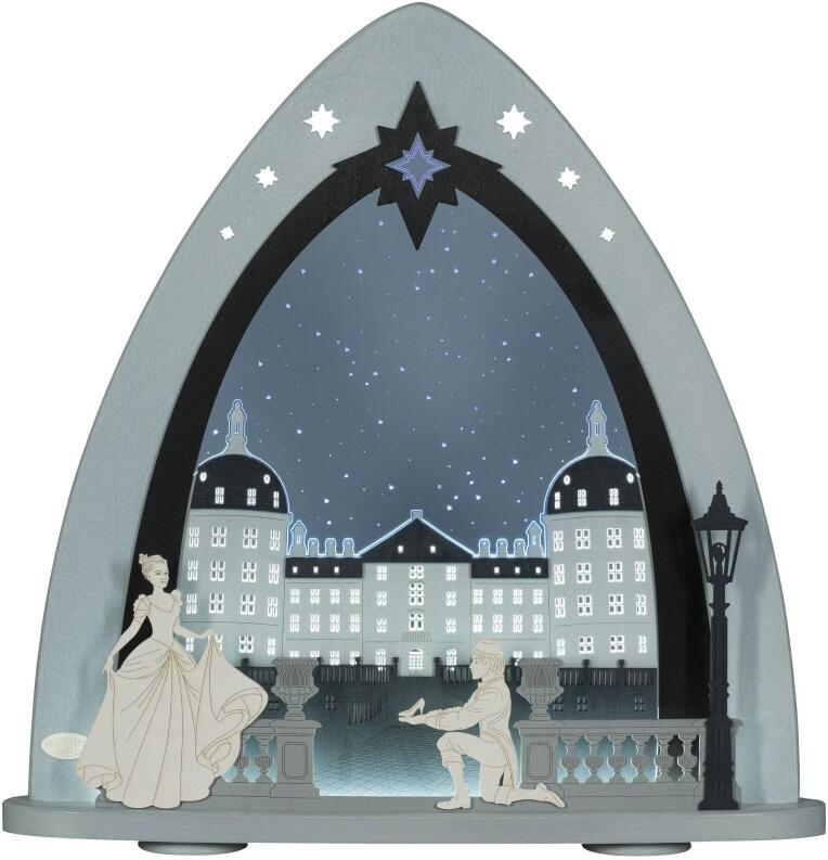 LED Lichterspitze – Schloss Moritzburg – BxHxT: 52 cm x 53,5 cm x 6 cm